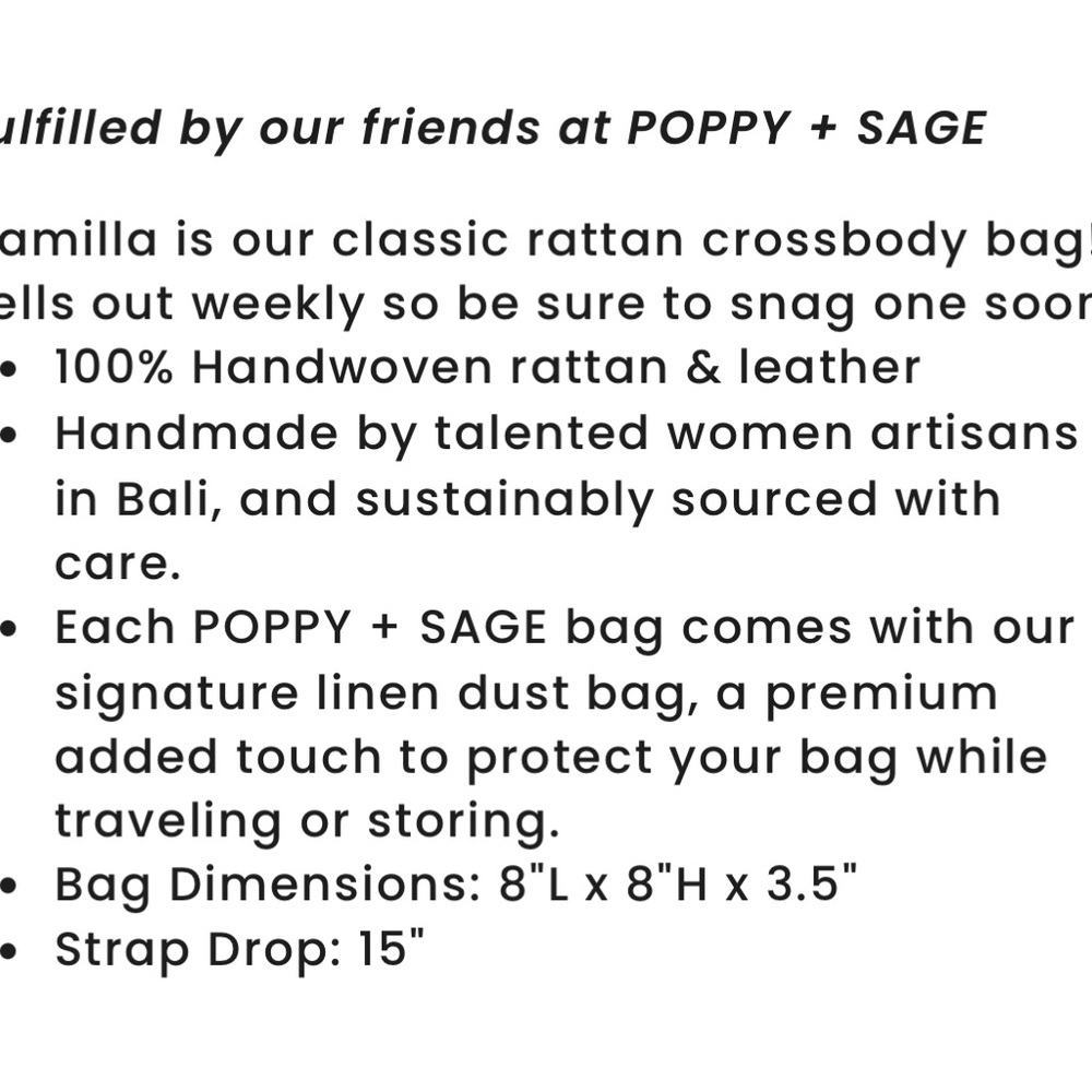 Round Woven Crossbody Bag - Cream and Tan - Picture 7 of 8